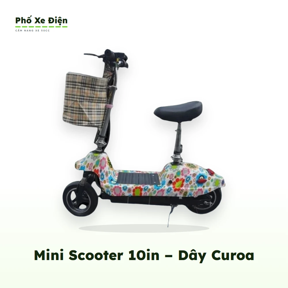 Xe Điện Mini Scooter 10in – Dây Curoa