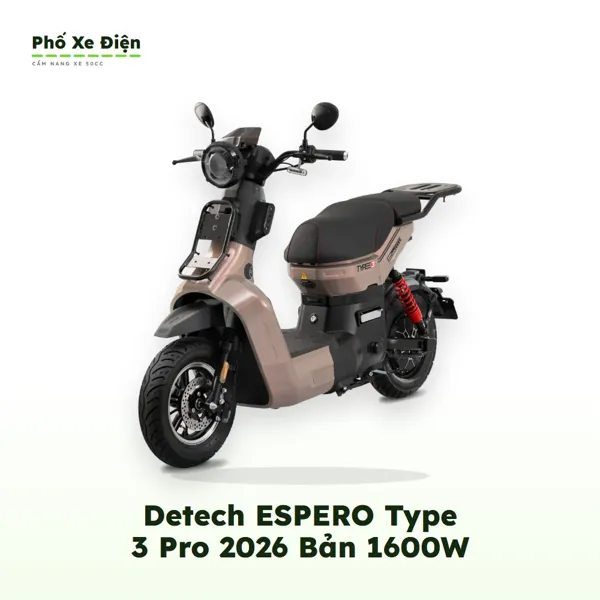 Xe Điện Detech ESPERO Type 3 Pro 2026 Bản 1600W
