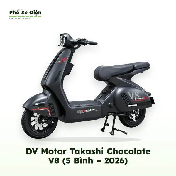 Xe Điện DVMOTOR Takashi Chocolate V8 (5 Bình – 2026)