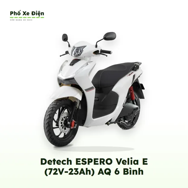 Xe Máy Điện Detech ESPERO Velia E (72V-23Ah) AQ 6 Bình
