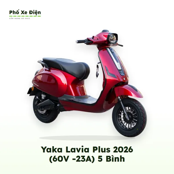 Xe Máy Điện Yaka Lavia Plus 2026 (60V -23A) 5 Bình