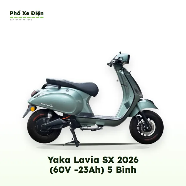 Xe Máy Điện Yaka Lavia SX 2026 (60V -23Ah) 5 Bình