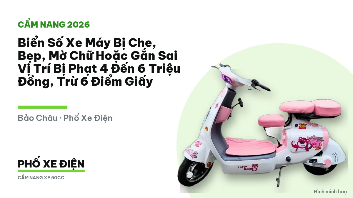 Biển số xe máy rõ chữ số, gắn đúng vị trí