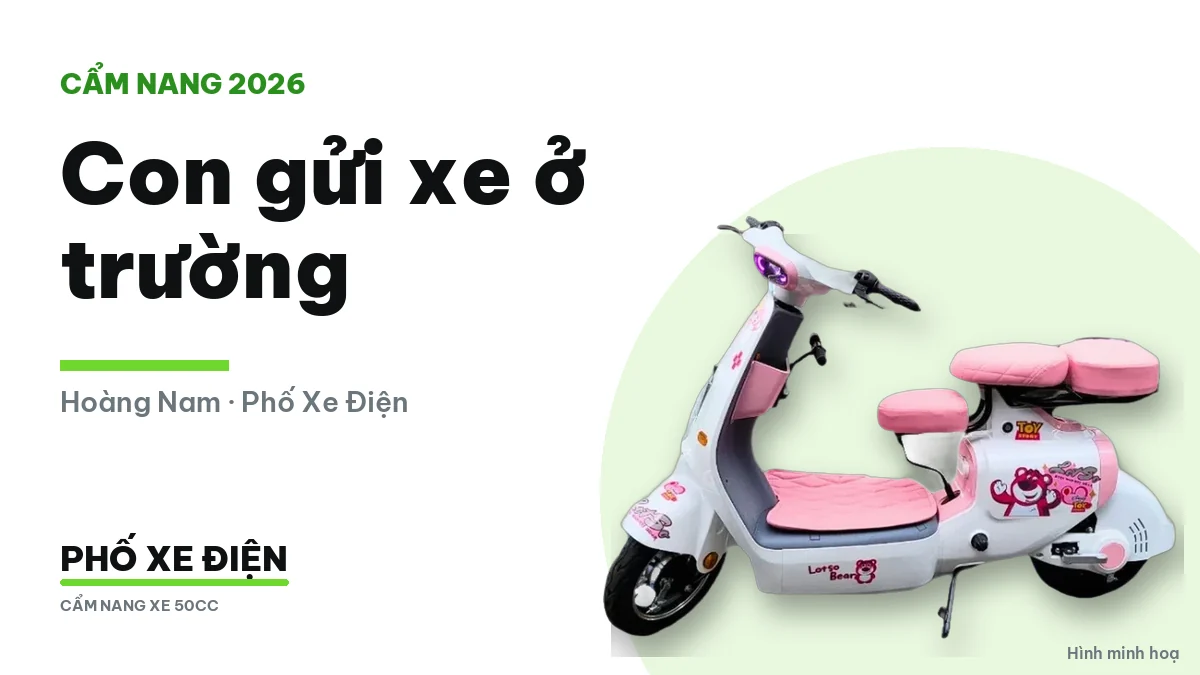 Cách giữ xe điện khỏi mất khi gửi xe ở trường