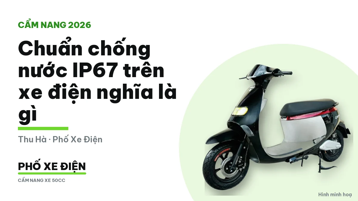 Động cơ xe điện dưới trời mưa nhẹ để nói về chuẩn chống nước IP67