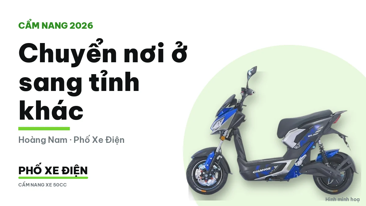 Xe máy mang biển số cũ trước cửa nhà mới khi gia đình chuyển nơi ở sang tỉnh khác