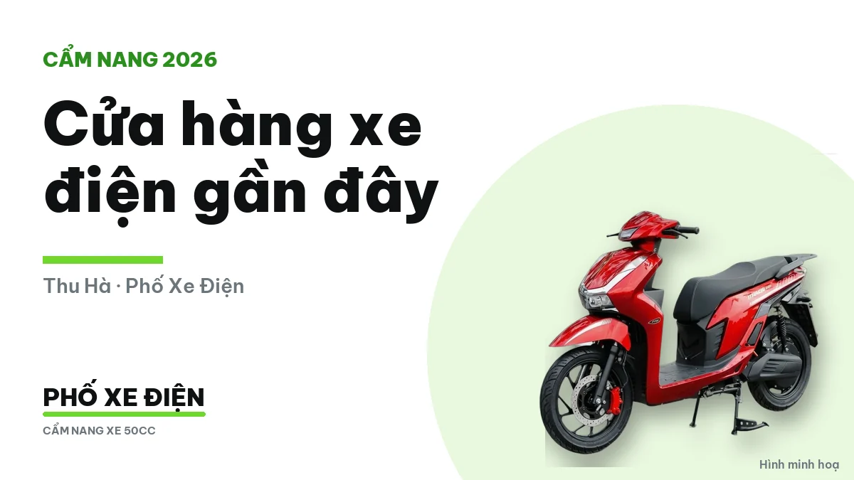 Điện thoại mở bản đồ trước cửa hàng xe điện