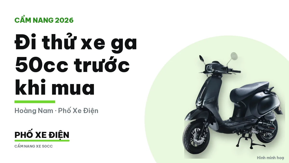 Ba mẫu xe ga 50cc Kosmo, Gova và Vanio 2026 đặt cạnh nhau để đi thử
