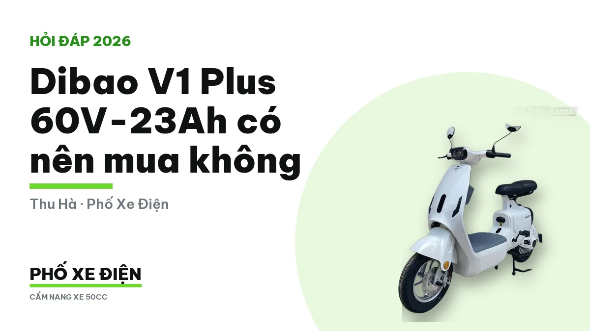 Xe máy điện Dibao V1 Plus dựng trước cửa hàng