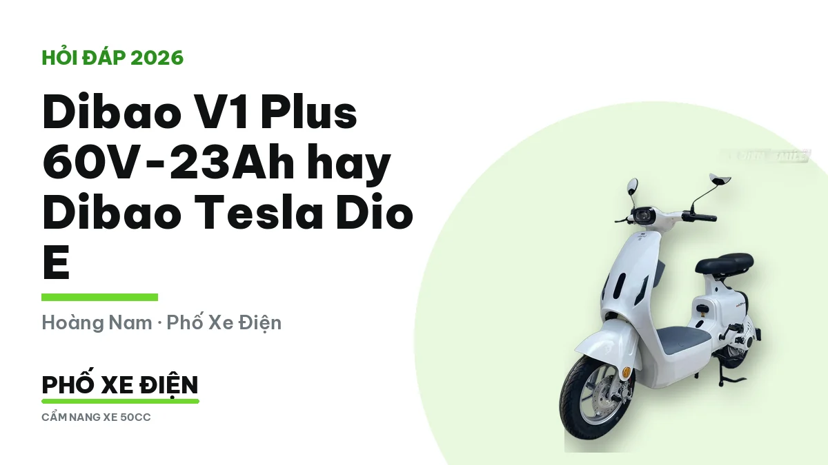 Hai xe máy điện Dibao đặt cạnh nhau trong cửa hàng