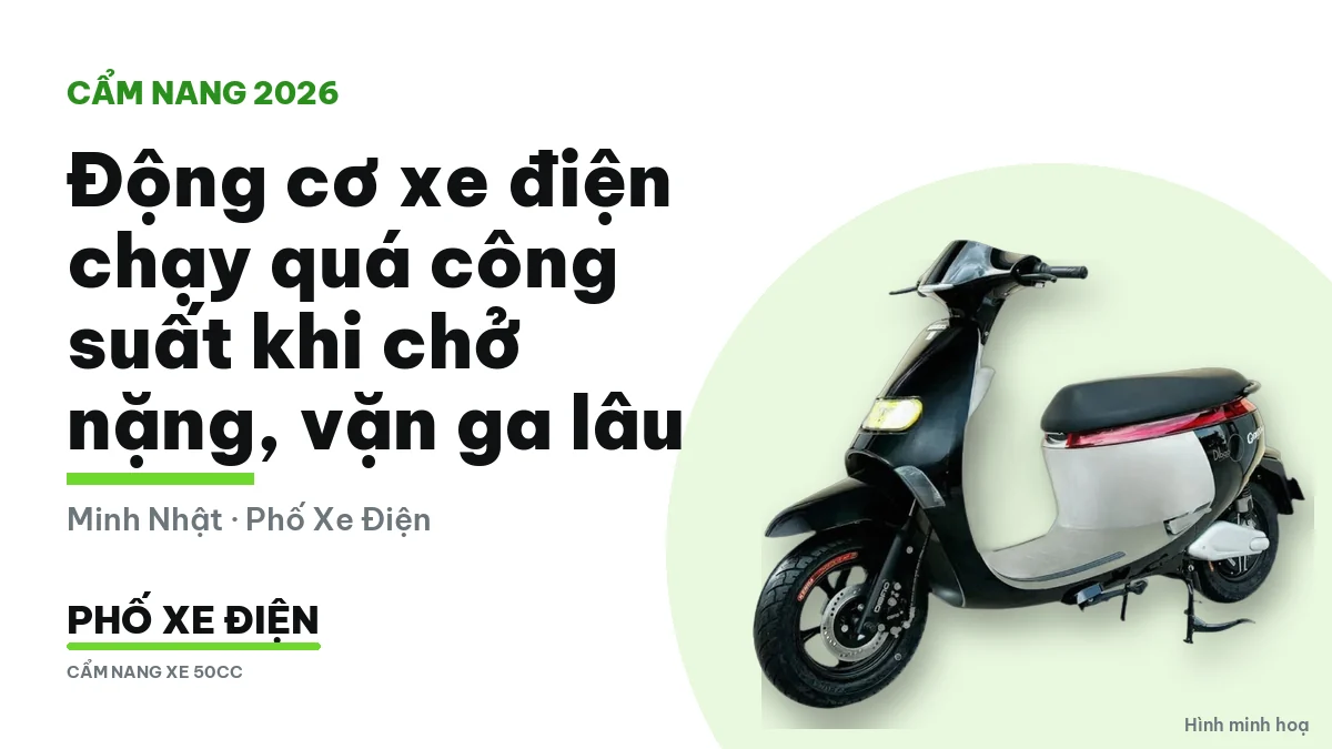 Xe máy điện chở nặng leo dốc dài
