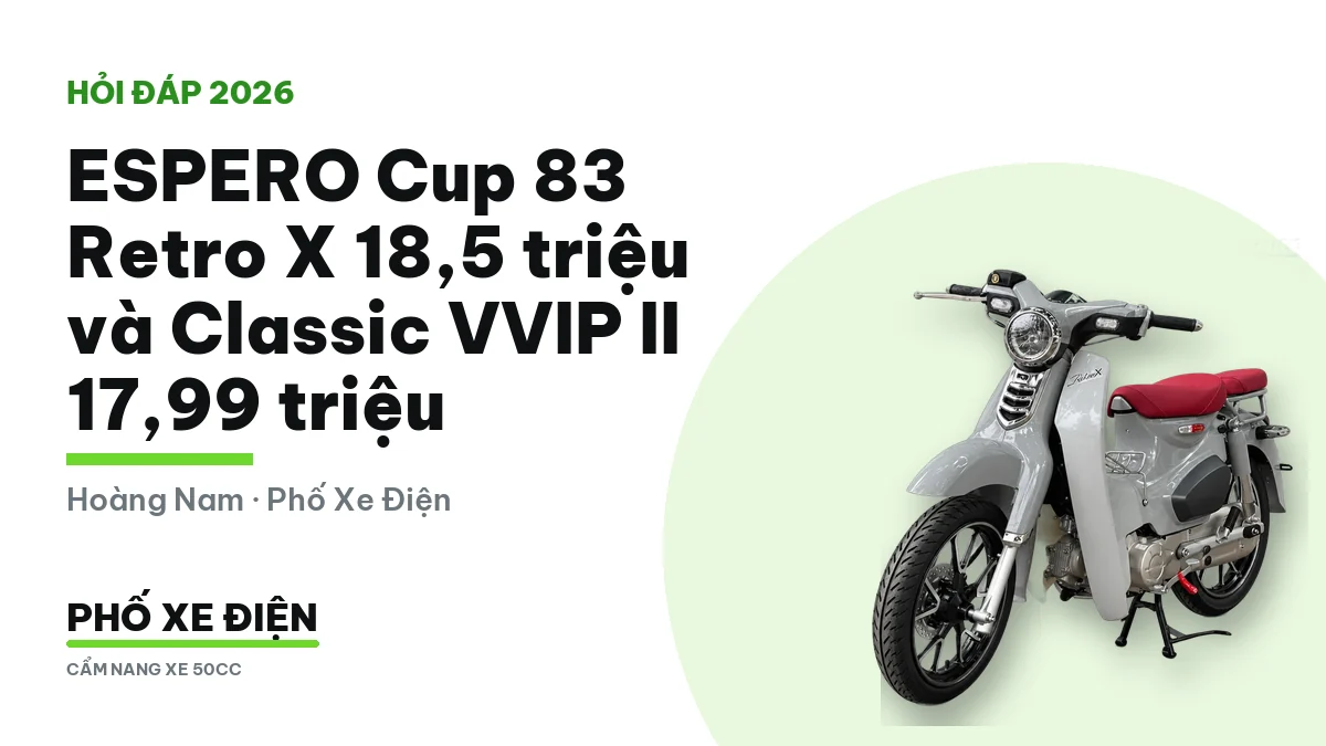 Hai mẫu xe ESPERO Cup 83 Retro X và Classic VVIP II dáng cổ điển