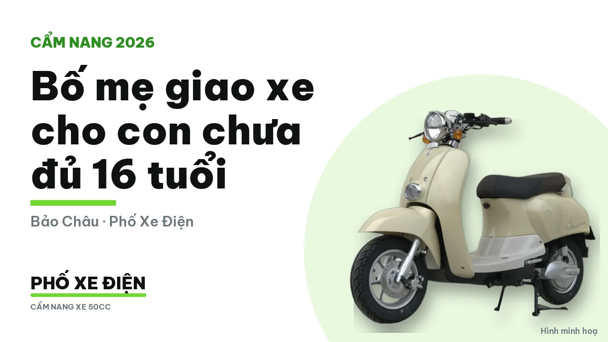 Giao xe cho con chưa đủ tuổi bị phạt bao nhiêu