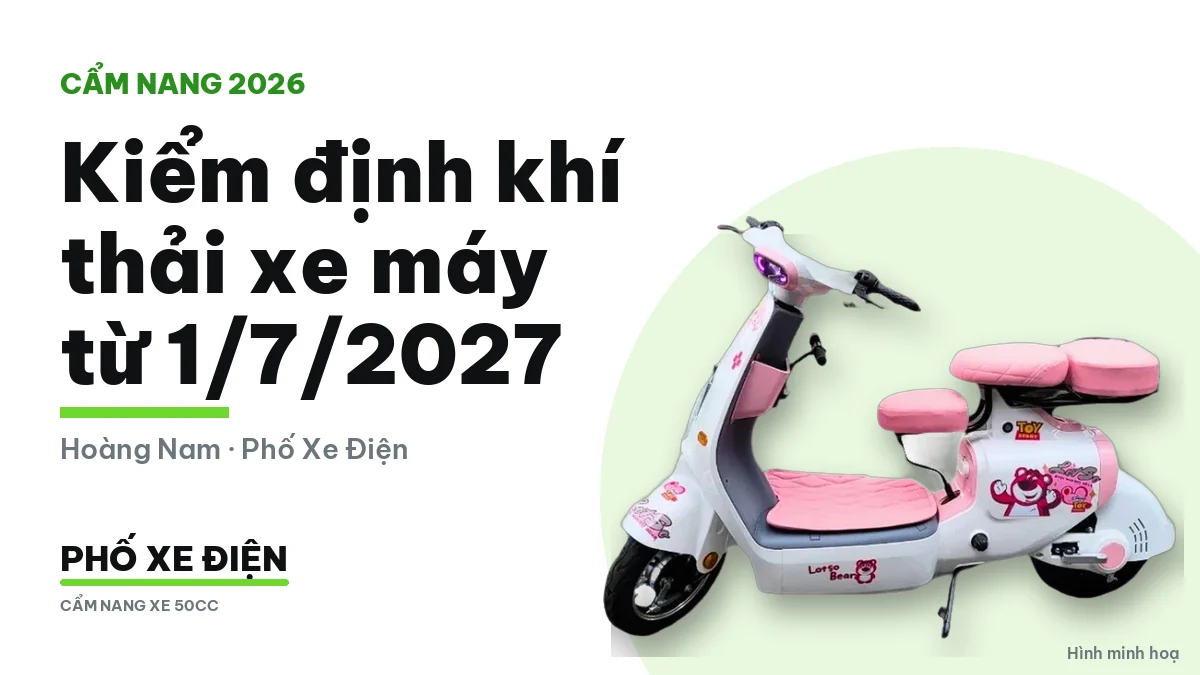 Kiểm định khí thải xe máy theo lộ trình ba mốc từ 2027 đến 2030