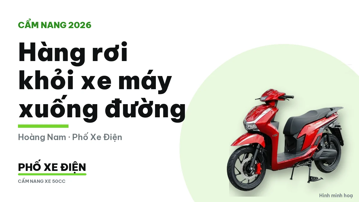 Chở hàng bằng xe máy phải chằng buộc chắc chắn, không để rơi vãi