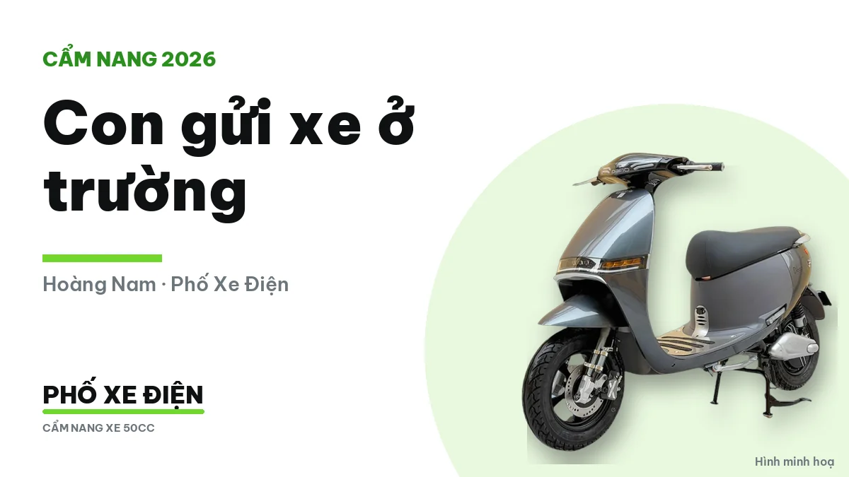 Cách giữ xe điện khỏi mất khi gửi xe ở trường