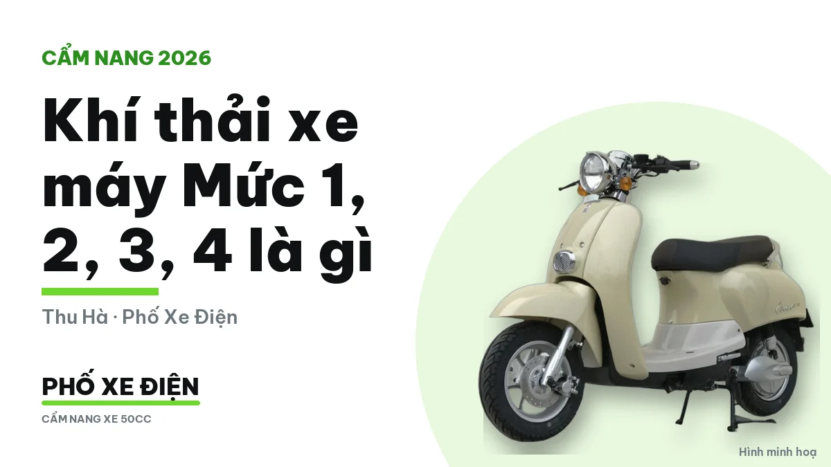 Bảng mức khí thải xe máy Mức 1 đến Mức 4 với CO và HC