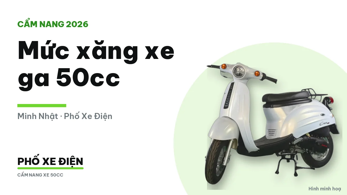 Xe ga 50cc và đồng hồ hiển thị mức xăng