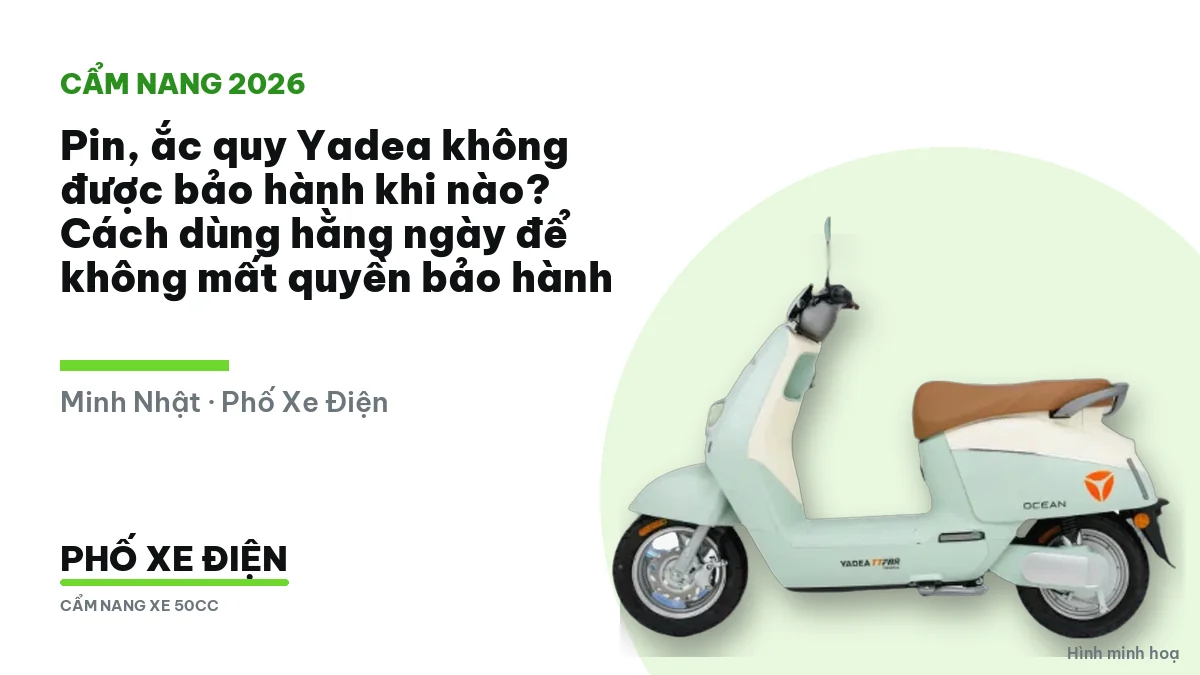 Pin và ắc quy xe điện Yadea cùng bộ sạc