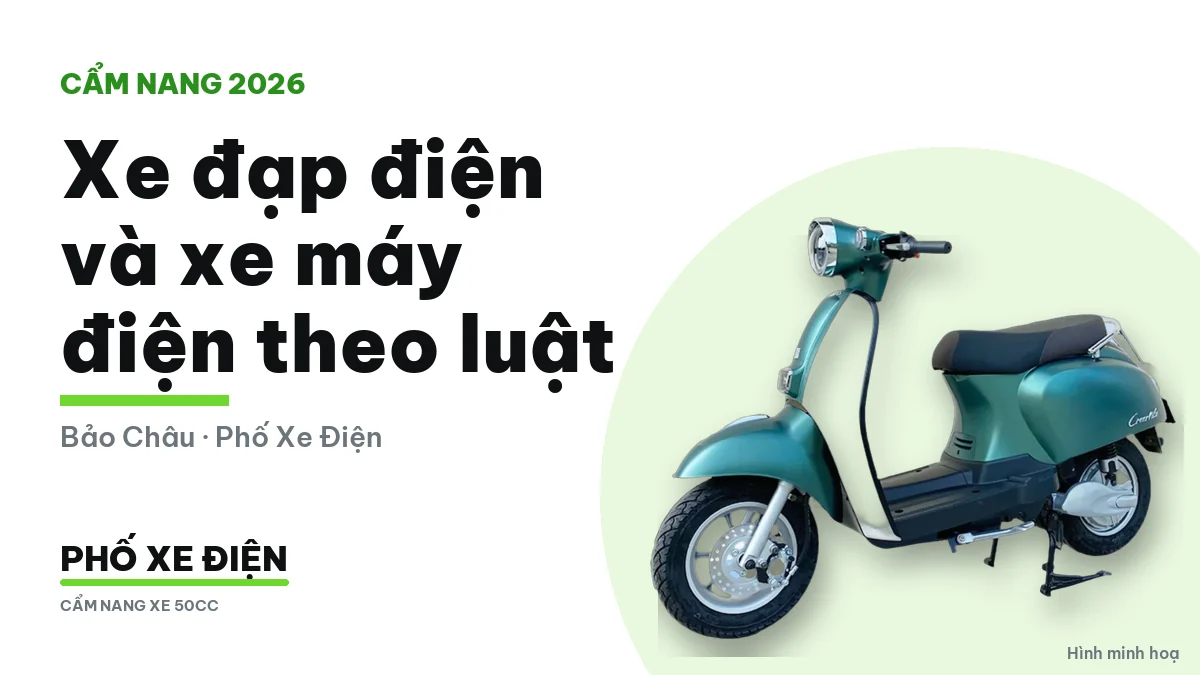Xe đạp điện dựng cạnh tường cùng cuốn sổ ghi số liệu