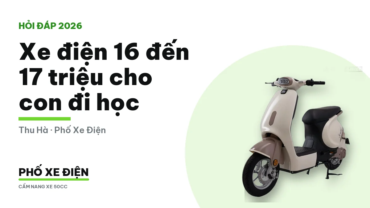 Xe điện 16 đến 17 triệu cho con đi học nên chọn mẫu nào