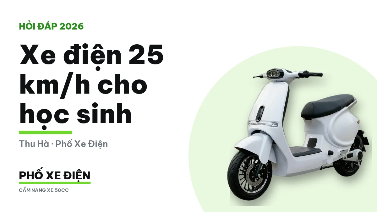 Các mẫu xe điện 25 km/h cho học sinh: Espero Weezee, Lihaze, NAVO Sona, Nijia Swift