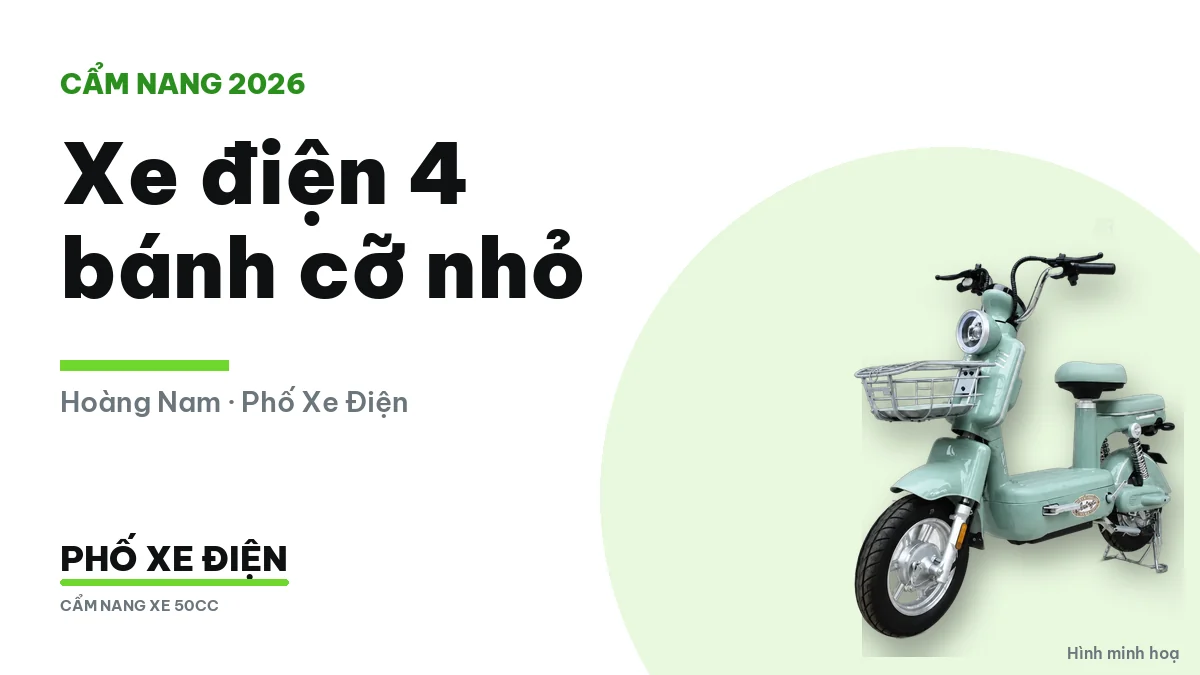 Xe điện 4 bánh cỡ nhỏ chở người trên phố