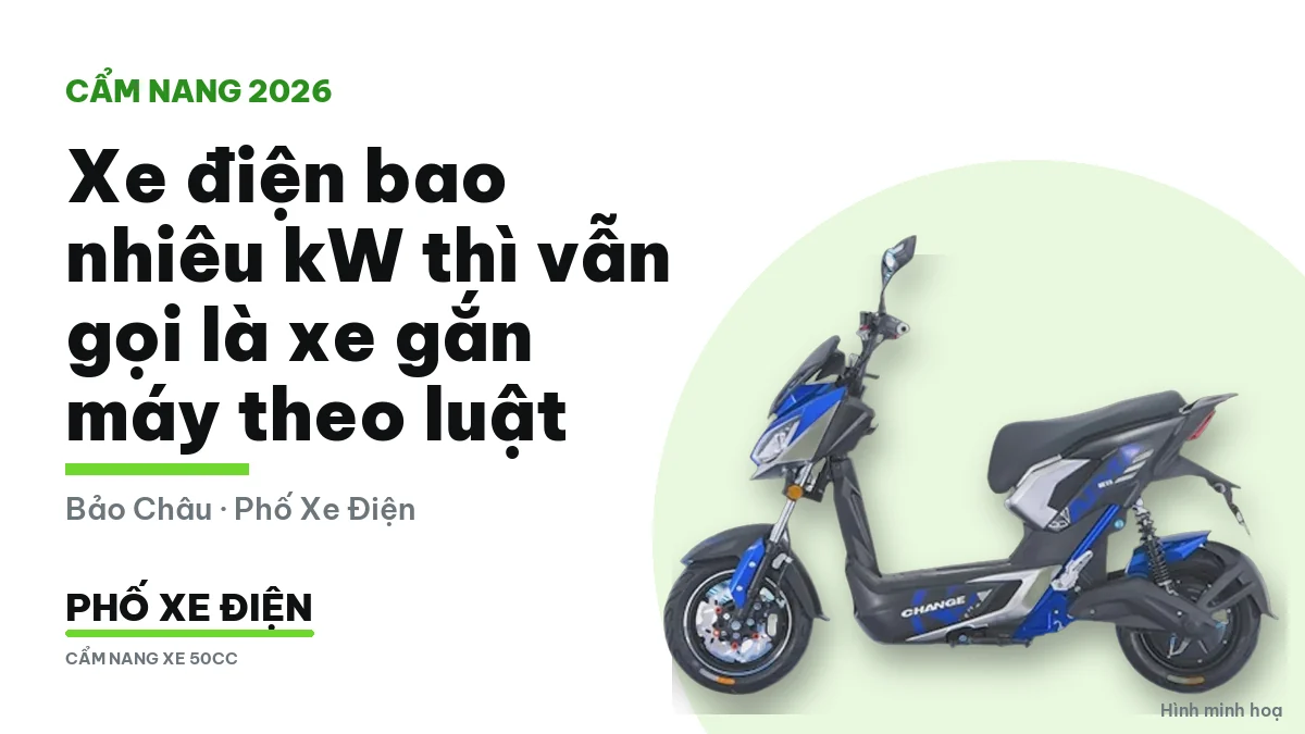 Thông số công suất động cơ xe máy điện đặt cạnh xe để đối chiếu mốc 4 kW