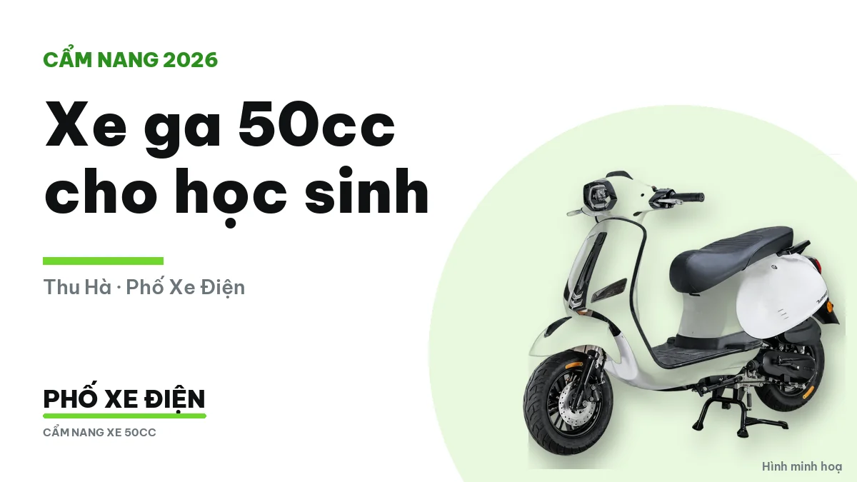 Sáu mẫu xe ga 50cc tầm 21–22 triệu xếp cạnh nhau cho học sinh