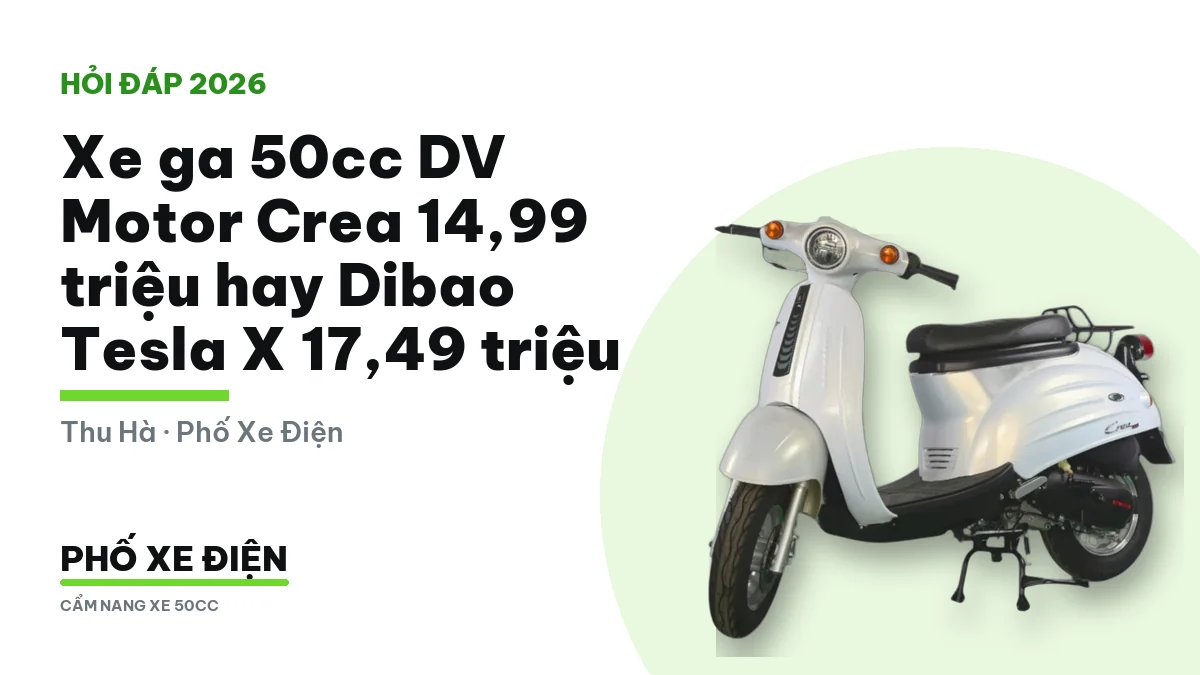 Xe ga 50cc Crea, Tesla X và Gofast đặt cạnh nhau để so giá