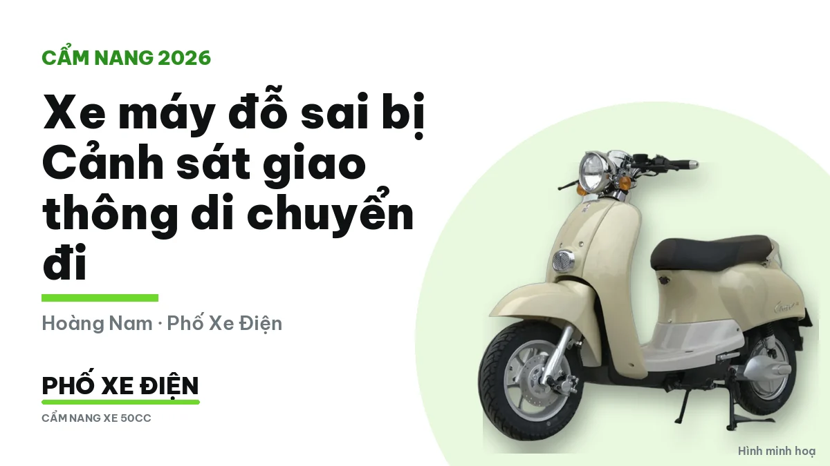 Xe máy đỗ sai gây cản trở có thể bị di chuyển