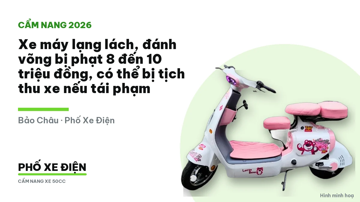 Xe máy lạng lách đánh võng phạt bao nhiêu