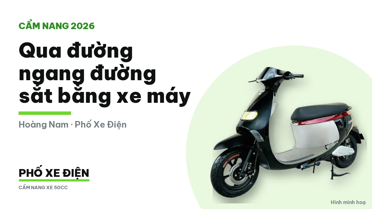 Đường ngang đường sắt với vạch dừng xe và đèn tín hiệu