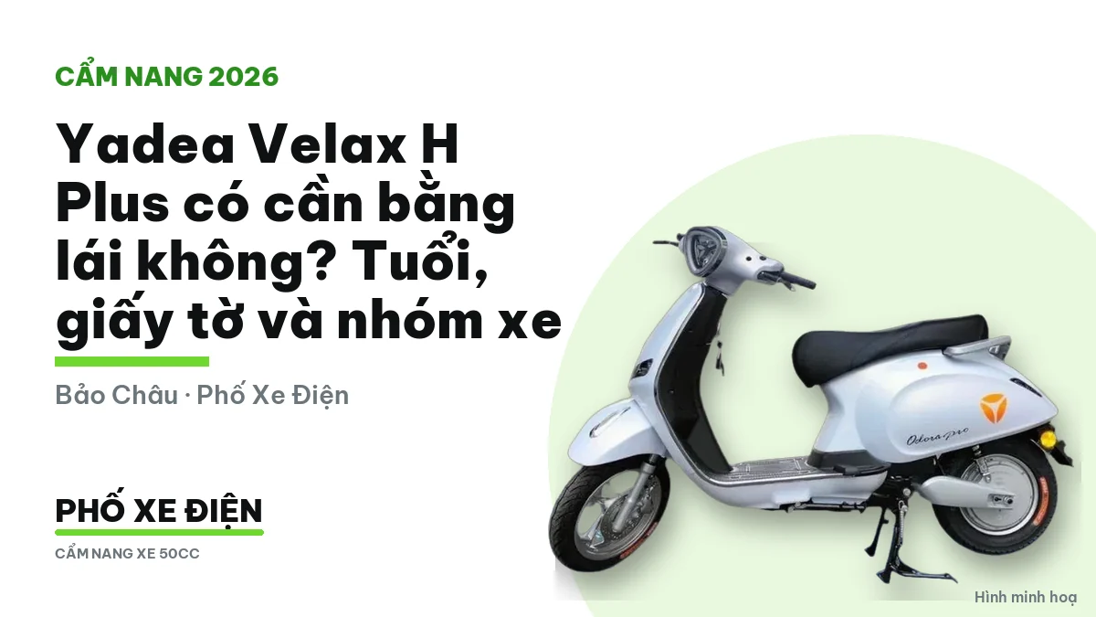 Yadea Velax H Plus trước cửa hàng