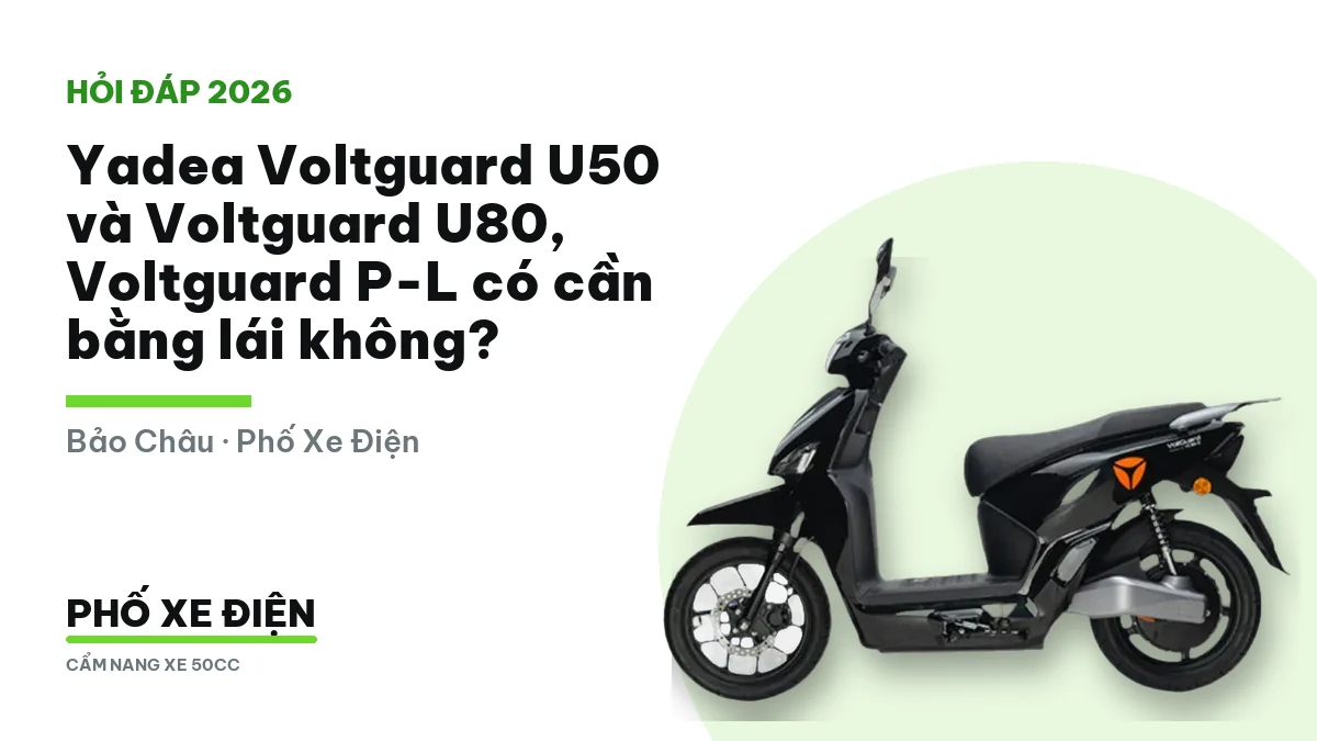 Yadea Voltguard U50 trước cửa hàng