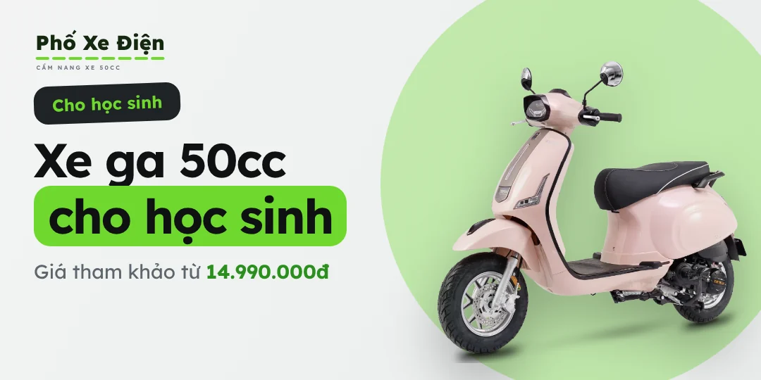 Xe ga 50cc cho học sinh, giá tham khảo từ 14.990.000đ