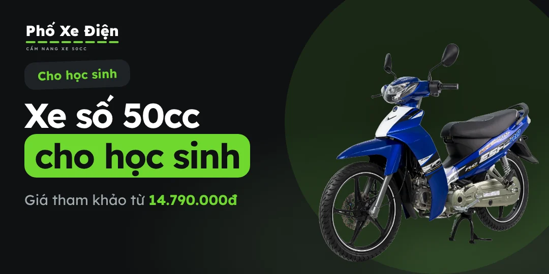 Xe số 50cc cho học sinh, giá tham khảo từ 14.790.000đ